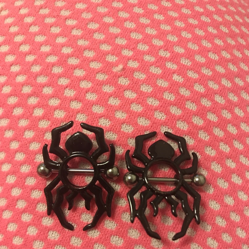 spider nipple jewelry shield